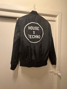 Black 'HOUSE X TECHNO' Bomber Jacket